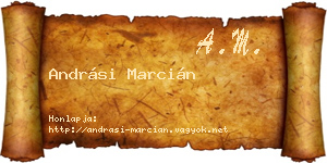 Andrási Marcián névjegykártya